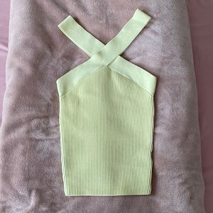 Aritzia Babaton Sculpt Knit Criss Cross Tank Top